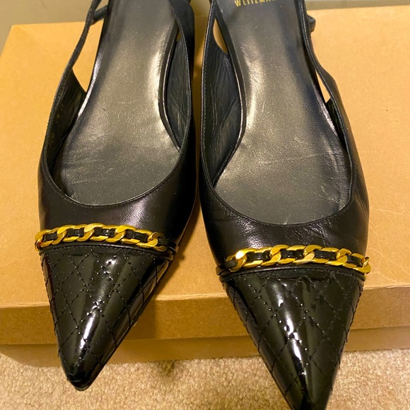 Stuart Weitzman Shoes - Stuart Weitzman kitten heel sling back - size 7.5